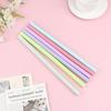 6Pcs Reusable Food Grade Silicone Straws Straight Bent Multicolor Drinking Straw For Children'S Party Bar Accessories