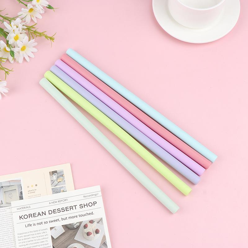 6Pcs Reusable Food Grade Silicone Straws Straight Bent Multicolor Drinking Straw For Children'S Party Bar Accessories