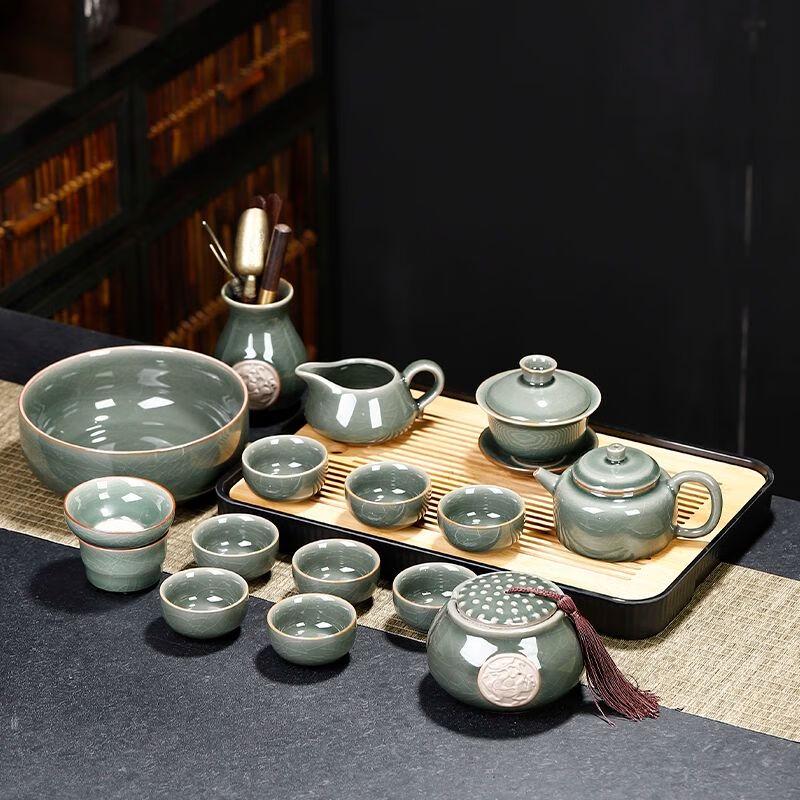 Qiuchao Ge Yao Ceramic Kung Fu Tea Set