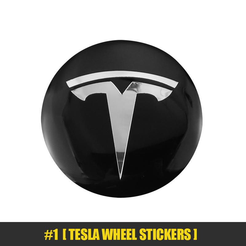 4pcs Car Wheel Center Hub Cap Rim Cover Sticker For Tesla Model 3 Y S Bonina X Coil Roadster 2024 Auto Emblem Badge Accessories