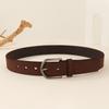 PU Leather Frosted Waist Belt Pin Buckle Waistband Trendy Suede Belt  For Women