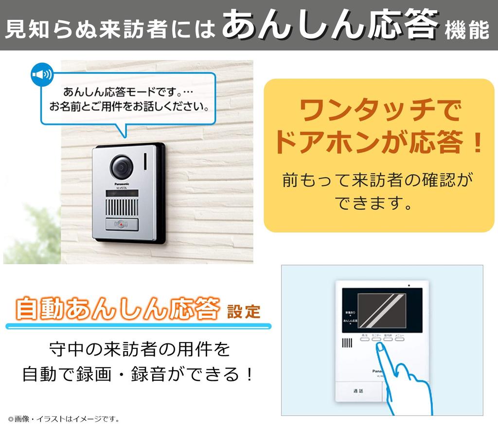 Panasonic Video Door Phone Wide Angle Lens LED Light Equipped with Secure Response VL-SZ35KF