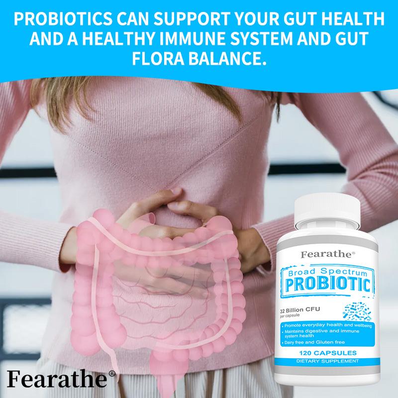Broad Spectrum Probiotic 32 Billion CFU Digestive Immune Health 120 Capsules