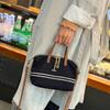 Women's Bag 2026 New Imported Denim with Leather Messenger Bag Temperament Fashionable Women's Handbag Versatile Shoulder Bag