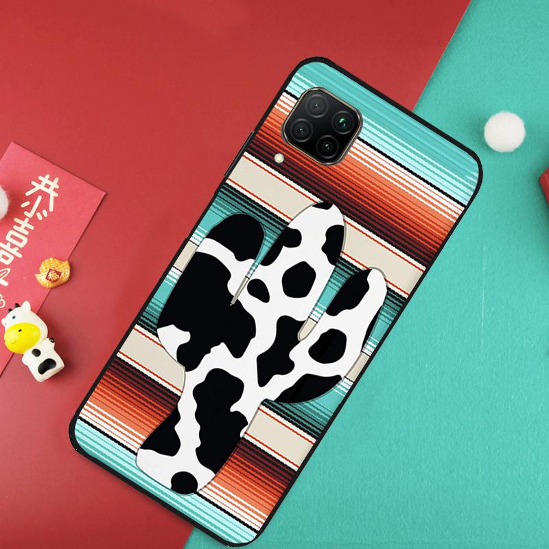 Boho Botanical Leaf Cow Cactus Case For Huawei P20 P30 P40 Lite Nova 11 Pro 9 10 SE 3i 7i 11i 5T Y60 Y61 Y90 Y91 Y70 Cover