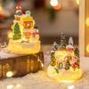 Christmas Led Light Ornaments Santa Castle Snow House Luminous Crafts 2026 New Year Kid Gift Xmas Party Home Decor
