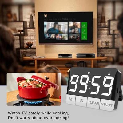 Кухонный таймер 120 дБ Громкий сигнал Большой светодиодный дисплей Энергосберегающий Магнитный обратный отсчет