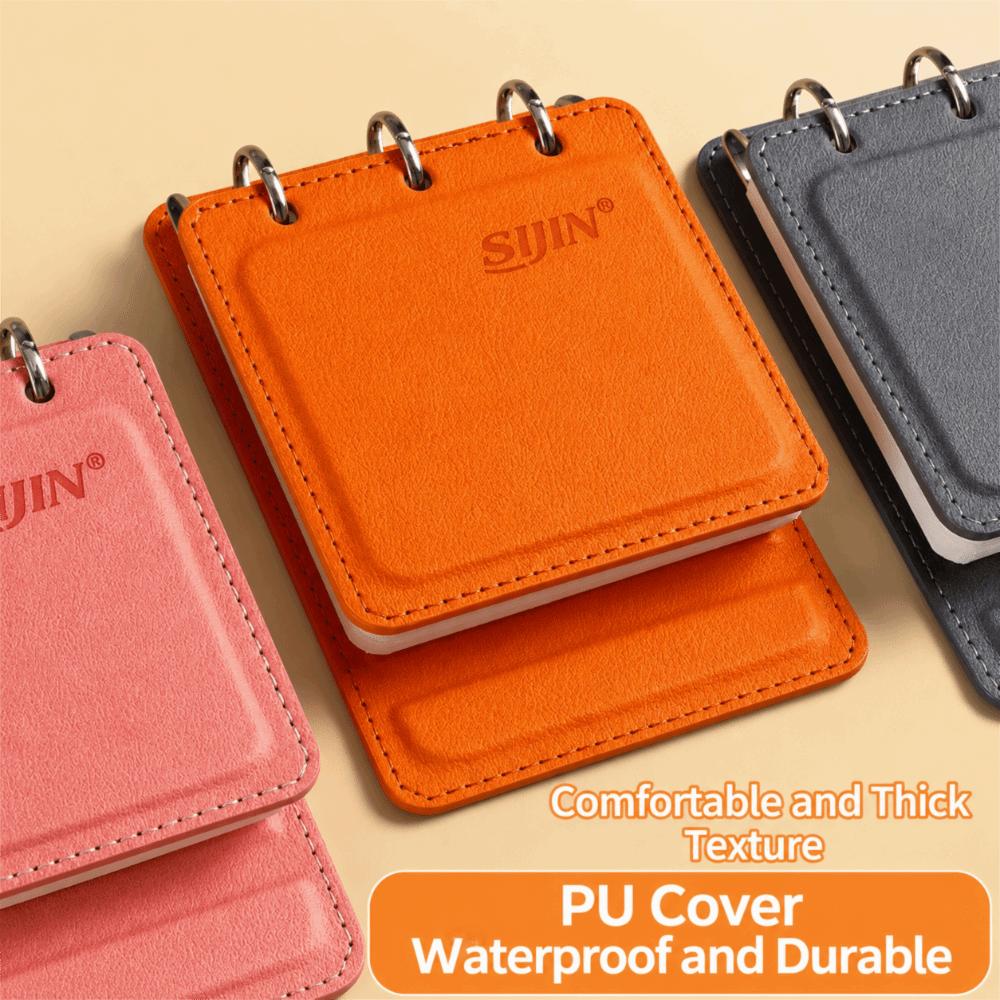 A7 Loose-leaf Notebook PU Leather Mini Journal Durable Note Pad  Travel
