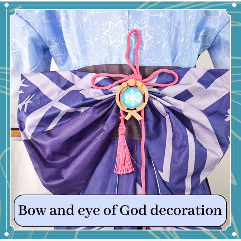 XS-3XL OllyMurs Game Kamisato Ayaka Косплей Костюм Аяка Одежда Вентилятор Платье Парик Обувь Косплей Аниме для Ролевых Игр