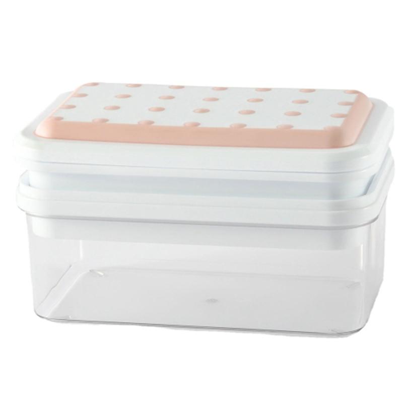 Double Layer Ice Cube Maker Mold Box Kitchen Press Ice Tray with Lid (BPA Free,No FDA Certificate)