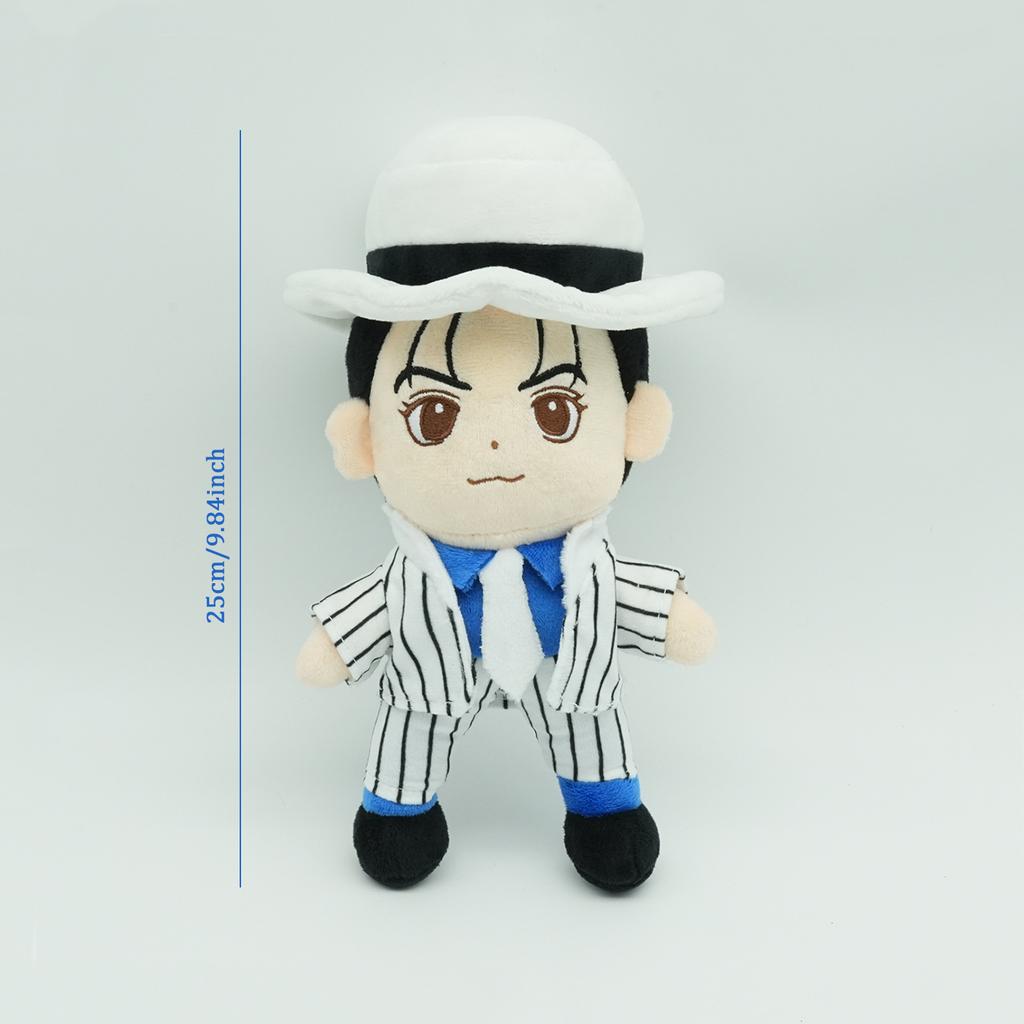 New Michael Plush Doll Cool Star Classic White Stripe Suit Stuffed Doll Singer Peripherals Plushie Fans Birthday Gifts