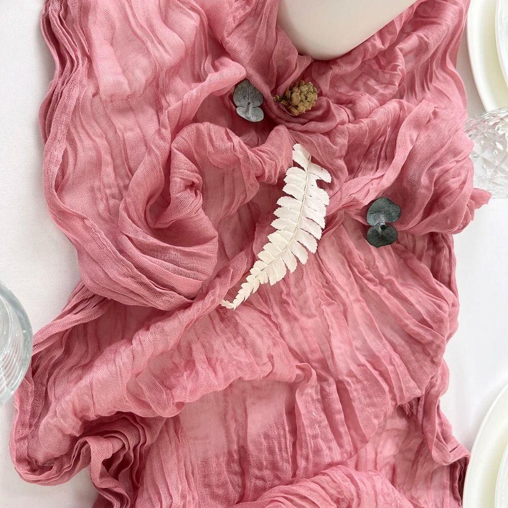 90x180/300cm Gauze Tablecloth Rustic Country Cheesecloth Table Setting  Dinning Decor