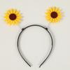 Обруч для волос с декором в виде подсолнечника, весенний дизайн, противоскользящая повязка на голову с зубцами для детей и взрослых, пластиковая легкая повязка на голову