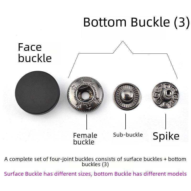 Набор невидимых кнопок из металлического сплава для курток