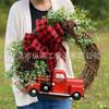 Christmas Wreath Bow Ribbon 3D Card Door Hanging Party Decor