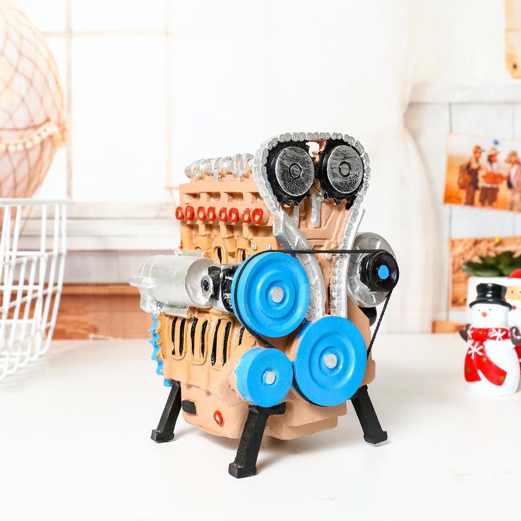 L4 Resin Engine Model Home Decor Ornament