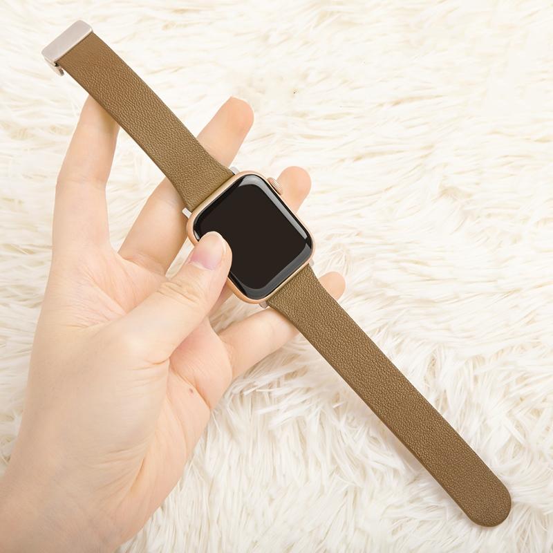 Ремешок для часов из овечьей кожи для Apple Watch Ultra 49 мм, магнитный складной ремешок с застежкой для IWatch 8/7/6/5/4/3/Se 40 44 38 42 мм, аксессуары