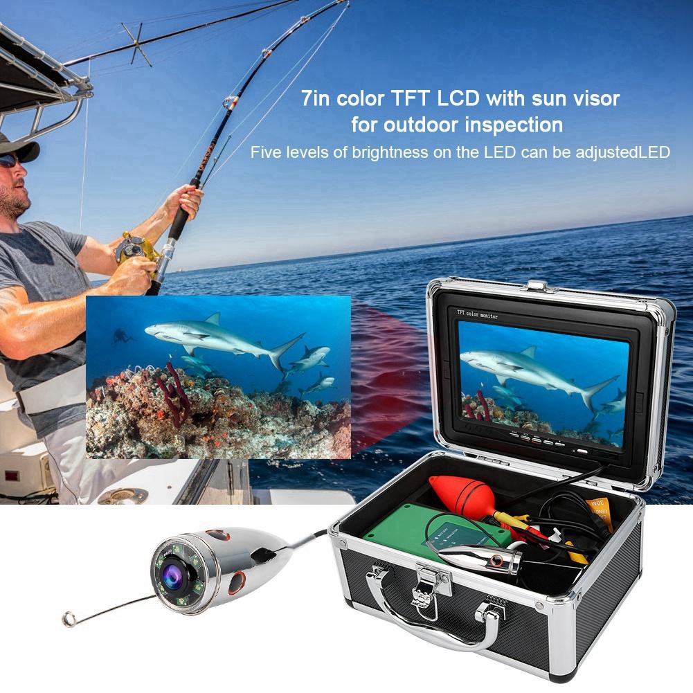 7in 1000TVL HD Monitor 98.4ft IP68 Underwater Waterproof Video Camera