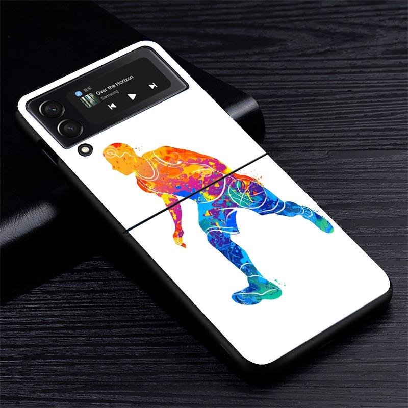 Basketball Basket Dunk Z Flip 7 Phnoe Case For Samsung Z Flip 6 5 4 3 5G Galaxy ZFlip7 ZFlip4 ZFlip5 ZFlip6 ZFlip3 Phone Cover 4