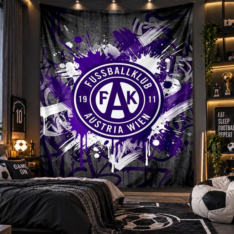 Wall Hanging Tapestry Austria Wien FC Print Cloth for Living Room Bedroom Home Decor