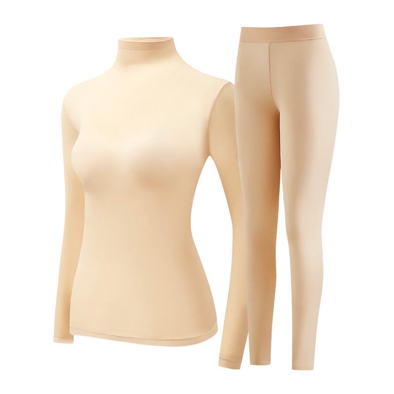 «Женский ультратонкий увлажняющий костюм с высоким воротником для осени/зимы»