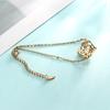 S925 Sterling Silver Gold-plated Zircon Japanese and Korean Version Retro Simple Lace Bracelet for Women