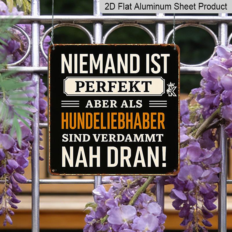 2D Flat, 1pc, Vintage Metal Aluminium Sign, Decorative Plaques and Ornaments, Pet-Themed, Classic Vintage Style, Perfect for Bars, Cafes, for Man