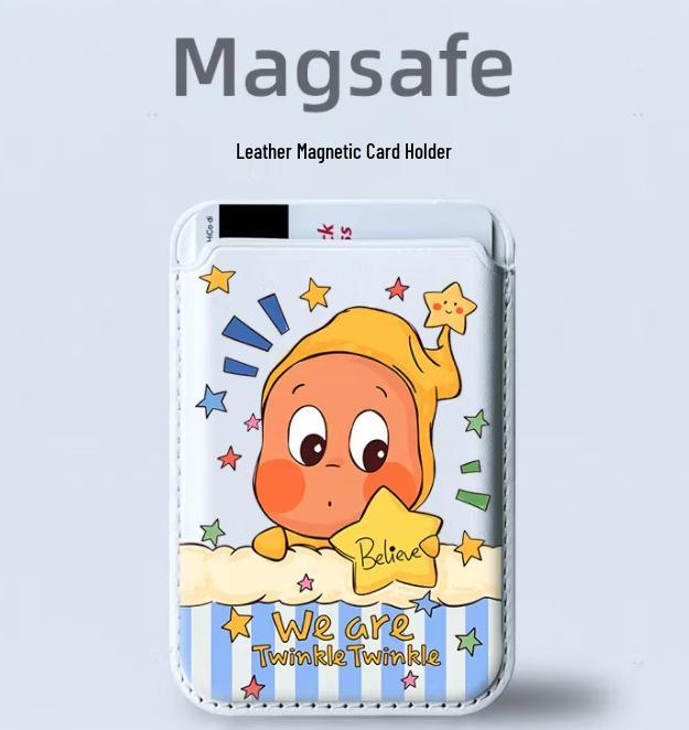 Шляпа с заостренной звездой Держатель для карт из кожи MAGsafe для чехла Apple Phone