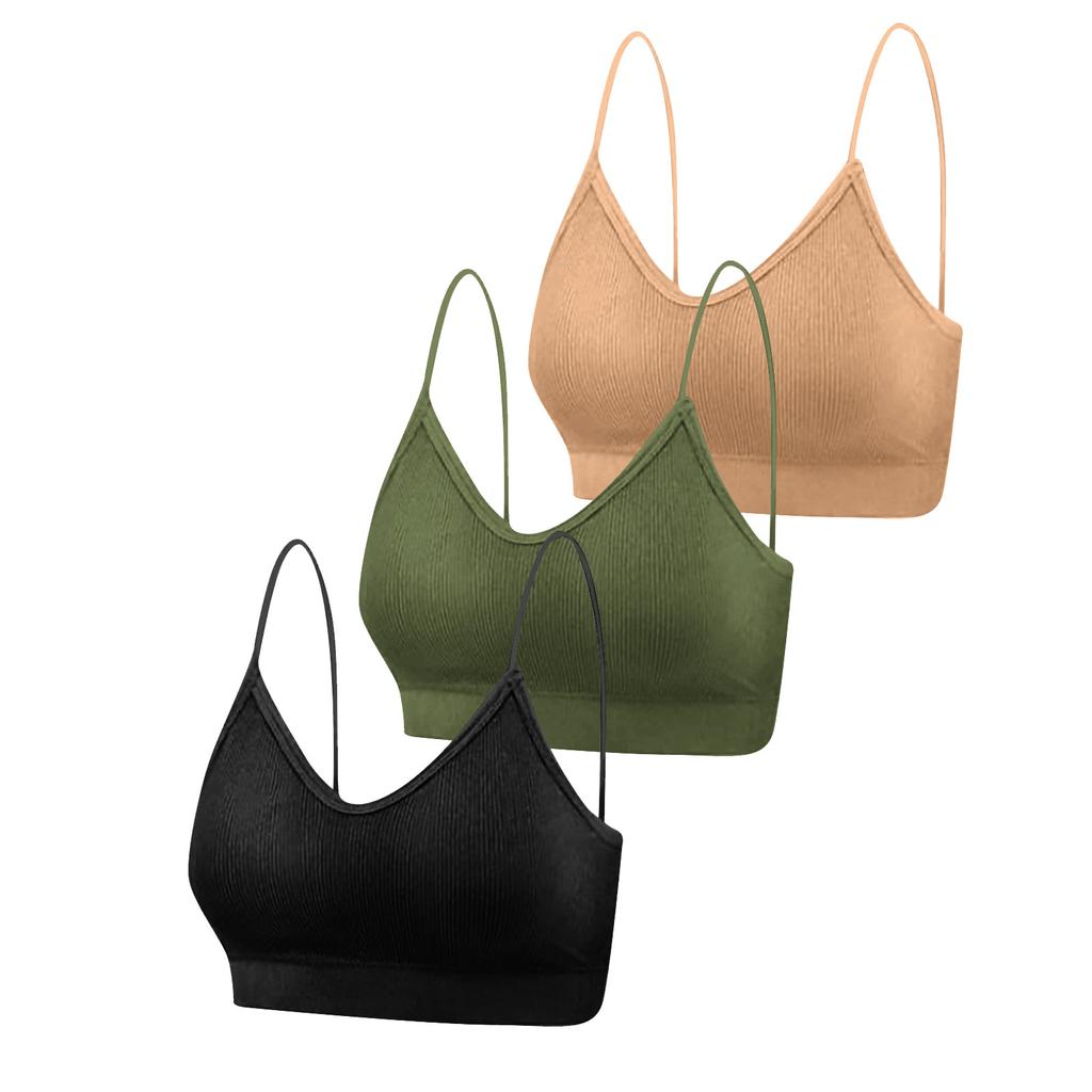 6 шт. Бюстгальтер с V-образным вырезом Бесшовный мягкий камзол-бандо Спортивный бюстгальтер Бюстгальтер для сна