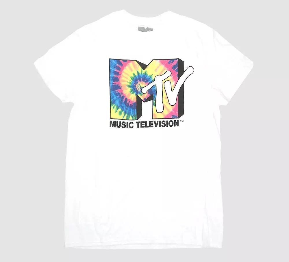 MTV Music Television Logo Men's White Short Sleeve T-Shirt