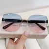 2022 New UV400 Vintage Women Shades Rimless Sunglasses Frameless Sun Glasses Gradient Sunglasses