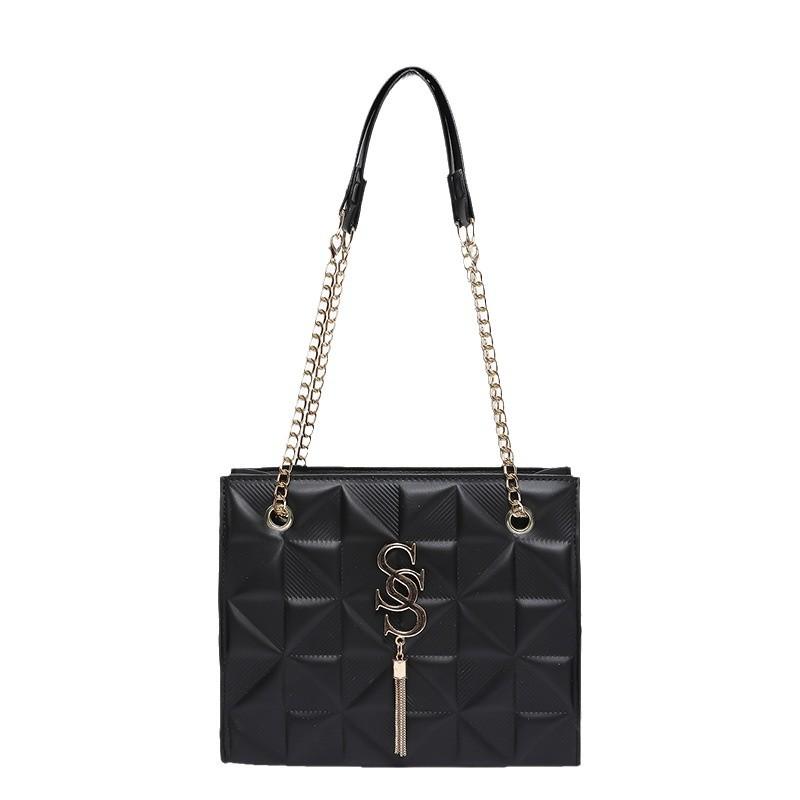 Женская сумка на цепочке, новая, высококачественная, легкая, роскошная сумка через плечо с кисточками, модная и стильная, сумка через плечо, маленькая квадратная сумка для поездок на работу, сумка через подмышку