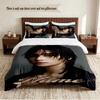 Hyunjin Personalized Custom Name 3‑Piece Bedding Set Soft Duvet Cover Set For Bedroom Home Decor