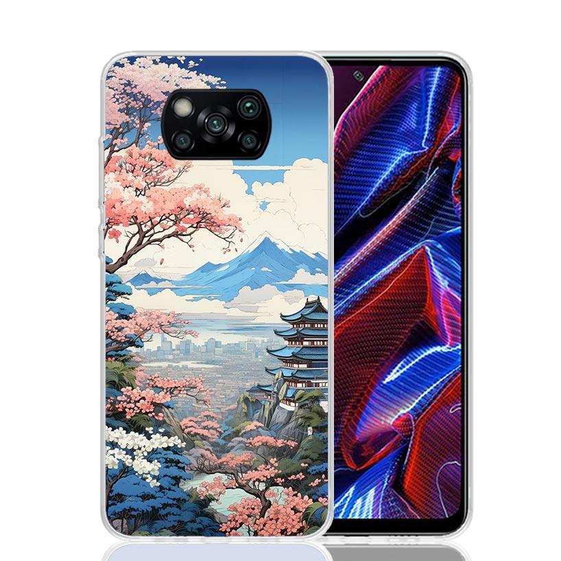 Эстетичный аниме-пейзаж Чехол для телефона для Xiaomi Poco X7 X6 X5 Pro F7 Ultra Redmi 15C 15 13 13C 12 12C 10 10A 10C 9 9A 9C 9T