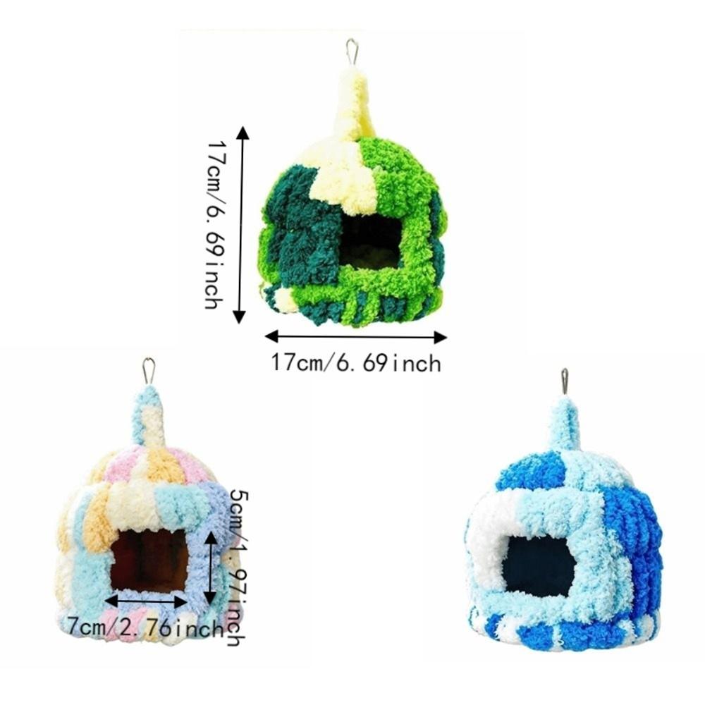 Plush Parrot Warm Nest Warm Bird Hanging Hammock Hanging Parrot House Cage Accessories