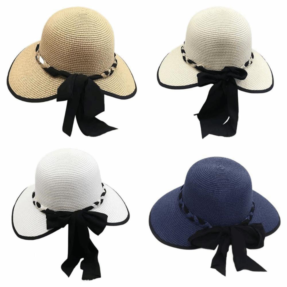 Big Bowknot Sun Visor Hat Wide Brim Outdoor Sun Hat Portable Sun Hat Travel Outing
