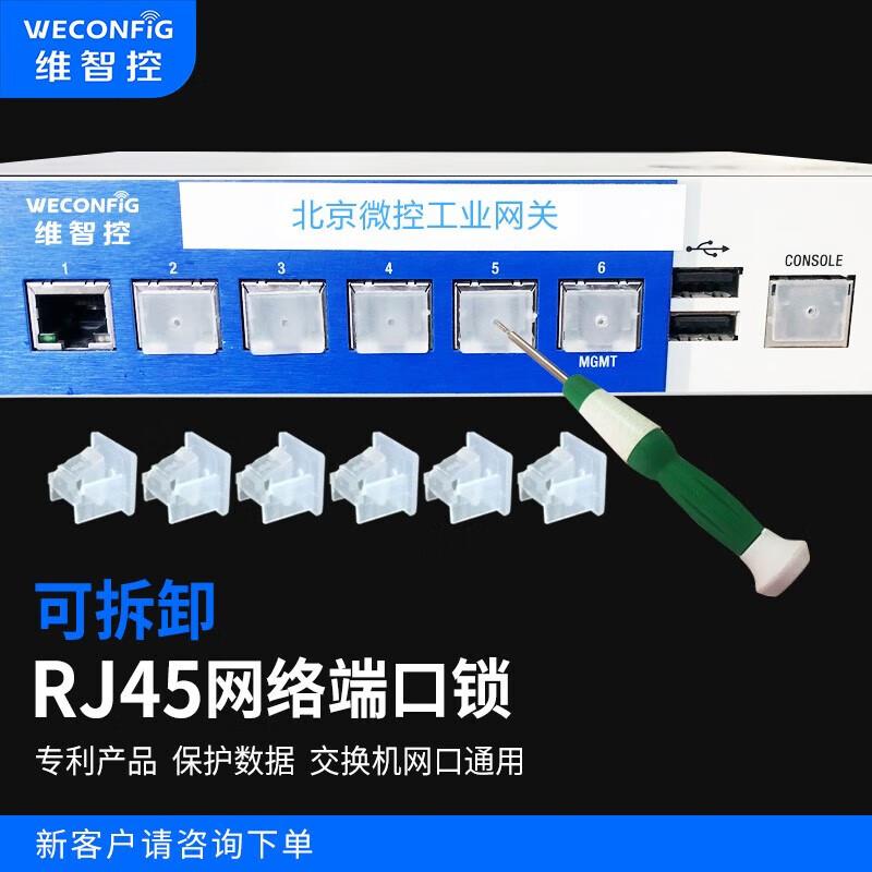 Замок и заглушка от пыли для сетевого порта RJ45