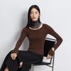 VEROMODA Women's 2026 Autumn Merino Wool Blend Round Neck Relaxed Long Sleeve Knit Top