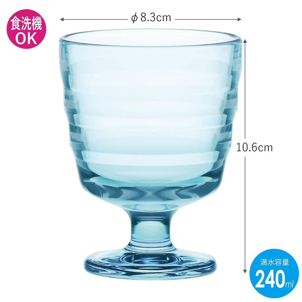 Toyo Sasaki Glass Free Glass Lulac Aqua Blue 240ml Set of 48 Made In Japan Dishwasher Safe Glass Cup Wine Glass Beer Glass Juice Glass Commercial