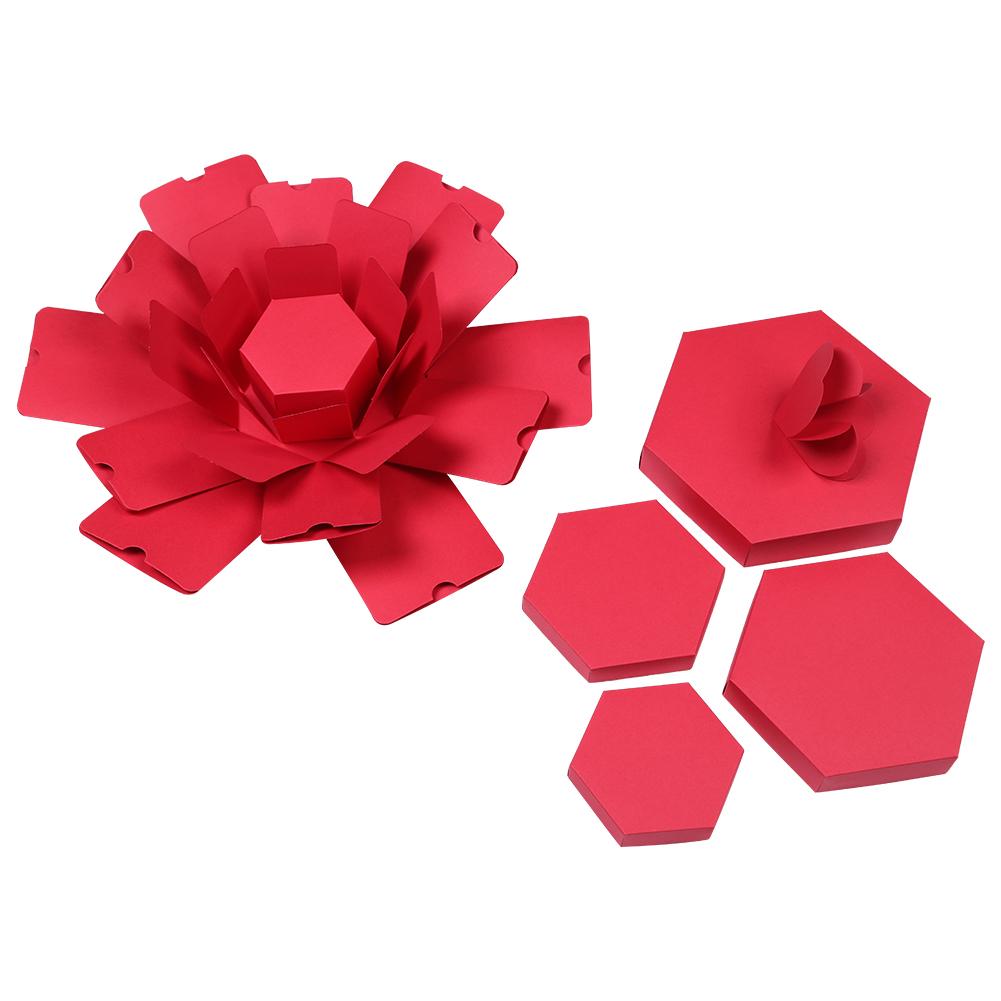 Hex Explosion Box DIY Фотоальбом Скрапбукинг Бомба Коробка Подарок На День Рождения Сюрприз Рождество