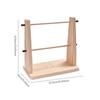 1PC Wooden DIY Craft Yarn Ball Stand Yarn Dispenser Solid Wood Dual Rotating Design for Crocheting Knitting Rotatable Yarn Holder