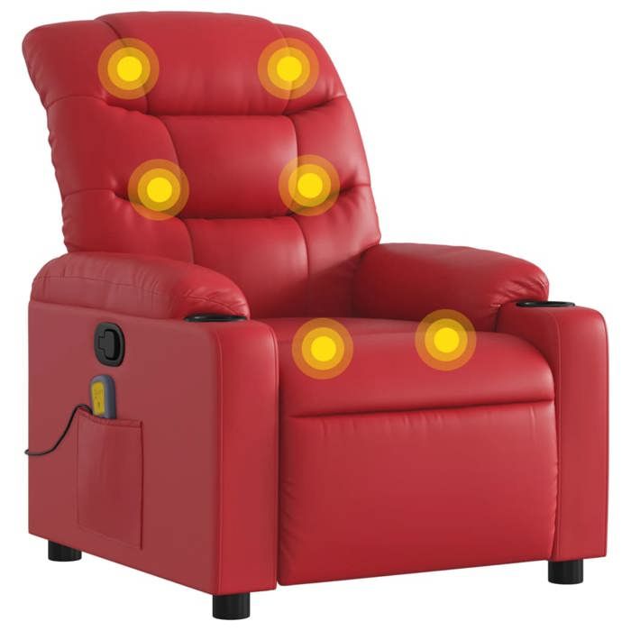 VidaXL Fauteuil de Massage Inclinable, Chaise avec Repose-pieds, Siège avec Dossier et Accoudoirs Salle de Séjour, Moderne, 374145