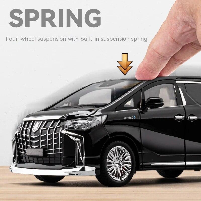 Модель автомобиля Toyota Alphard Alloy в масштабе 1/18 — высокодетализированная коллекционная модель — идеально подходит для демонстрации, декора офиса, подарка