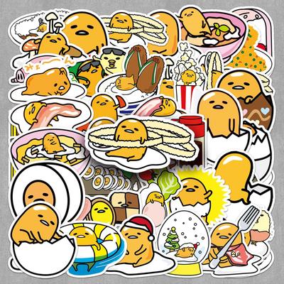 50 Листов Sanrio Ленивое Яйцо Водонепроницаемые Наклейки для Ноутбука или Планера