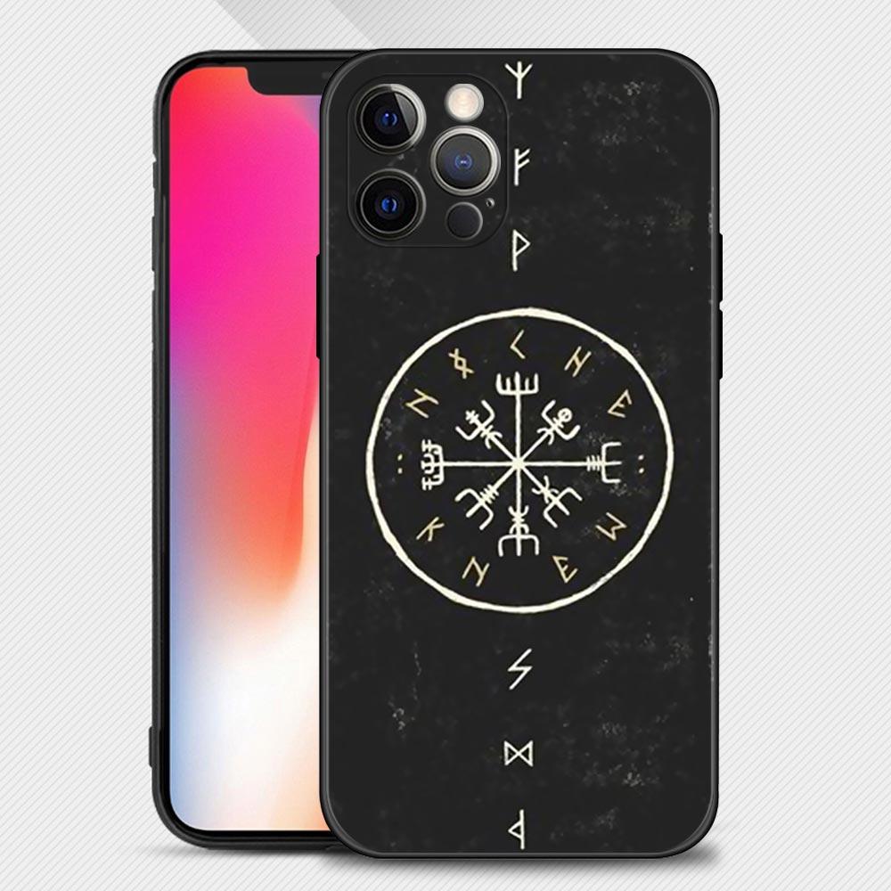 Чехол для телефона с логотипом Viking Vegvisir для iPhone 14 13 12 11 Pro Max XS Max XR X 7 8 Plus 12 Mini 6S, черный силиконовый чехол