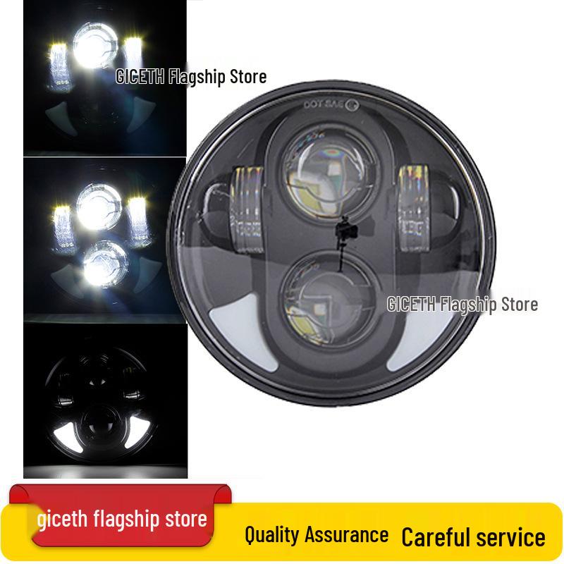 5.75" LED Headlight for Harley X48, XL883R/L 750, Dyna, Benelli 400 Motorcycles & Scooters - Off-road Compatible
