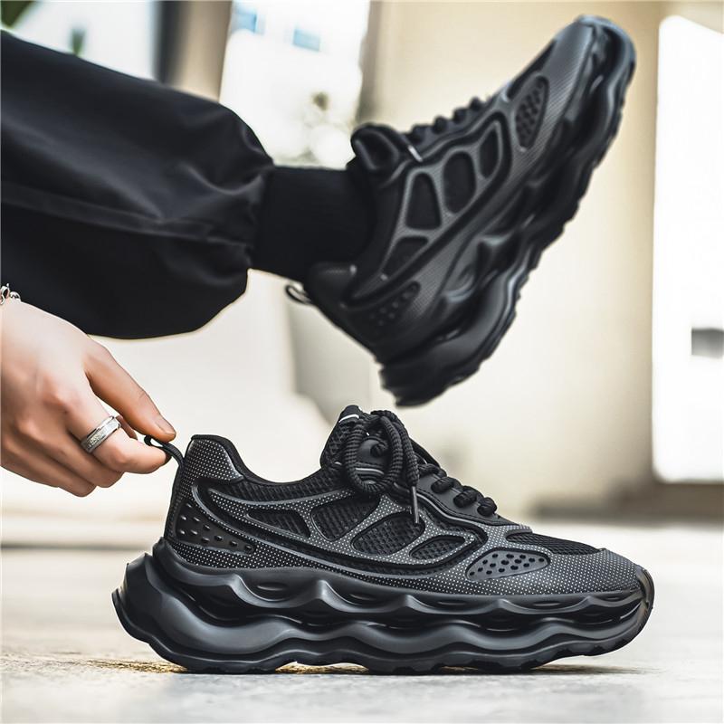 Модная мужская обувь 2024 года, лето, новая модная сетчатая толстая подошва, удобная, легкая, роскошная, высококачественная, повседневная, универсальная спортивная обувь