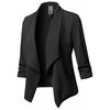 Fashion Women's Clothing Slim Fit Long Sleeve Pleated Solid Color Versatile Small Suit Coat Large