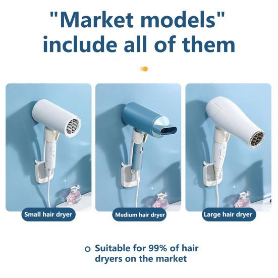 Подставка для фена настенная универсальная регулировка без пробивки роговой дизайн держатель для выпрямителя волос без помощи рук аксессуары для ванной комнаты