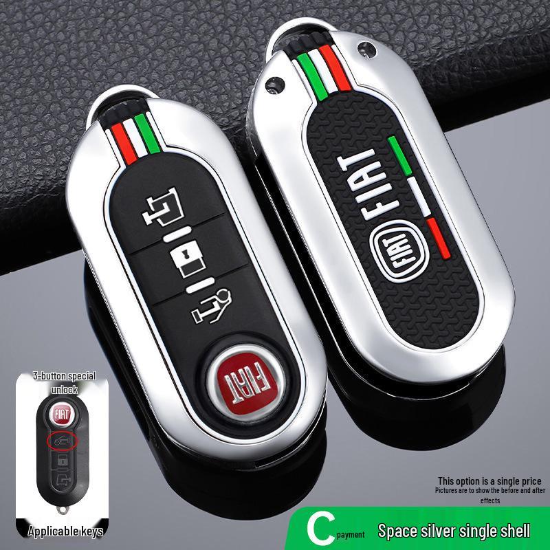 Чехол для ключа Fiat 500 Совместим с моделями 500L, Viaggio, Bravo, Iveco и 500X